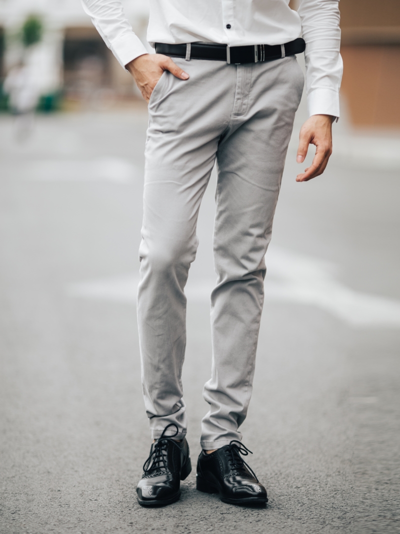 Quần kaki màu xám qk161 - 1