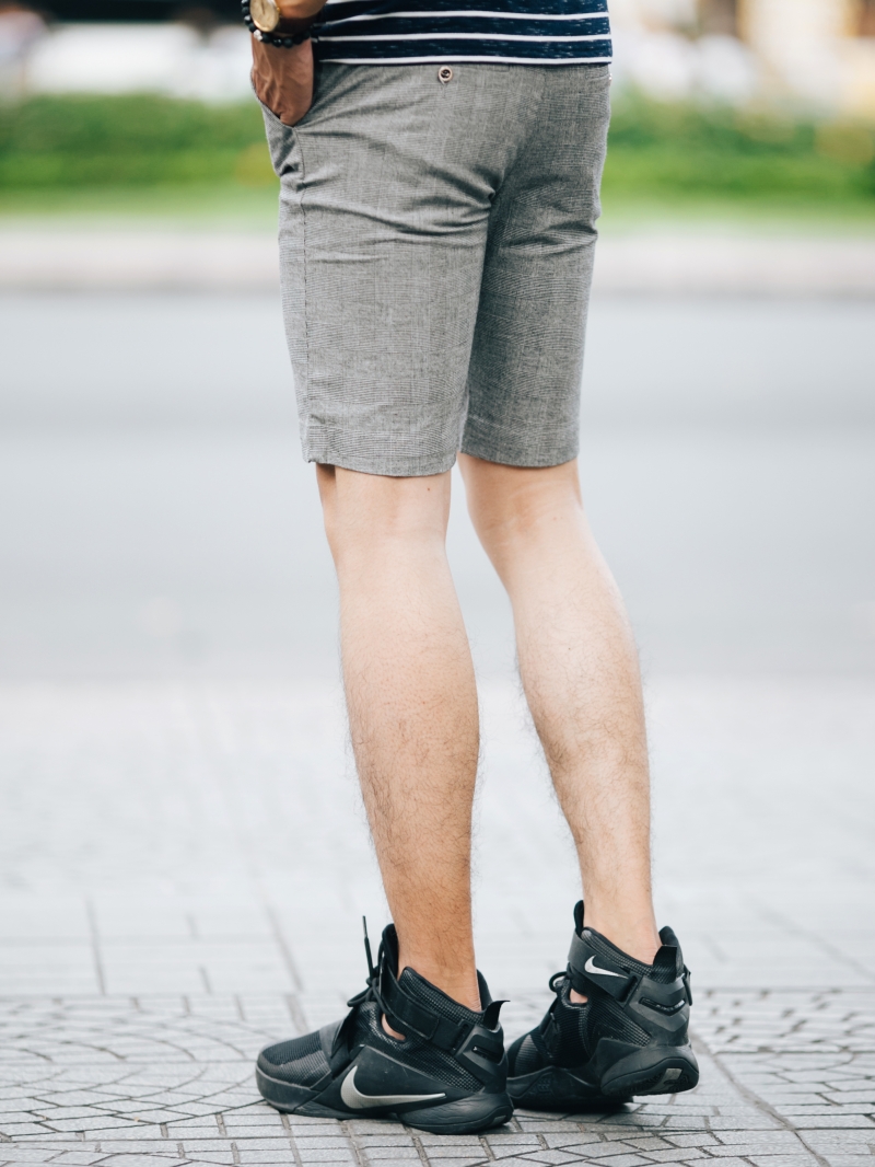 Quần short ca rô xám qs91 - 2