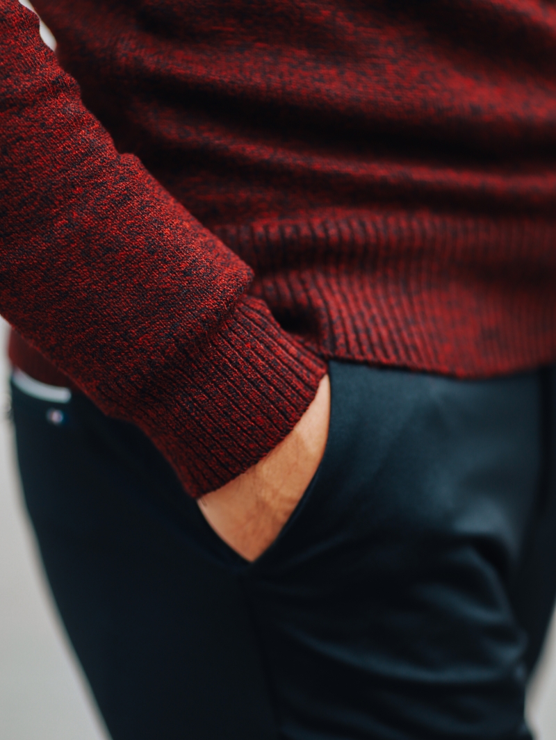 Áo len đỏ đô al107 - 4