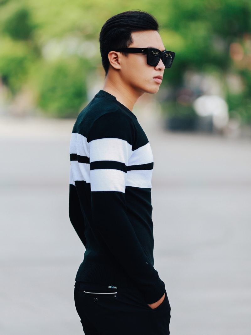 Áo len màu đen al103 - 3