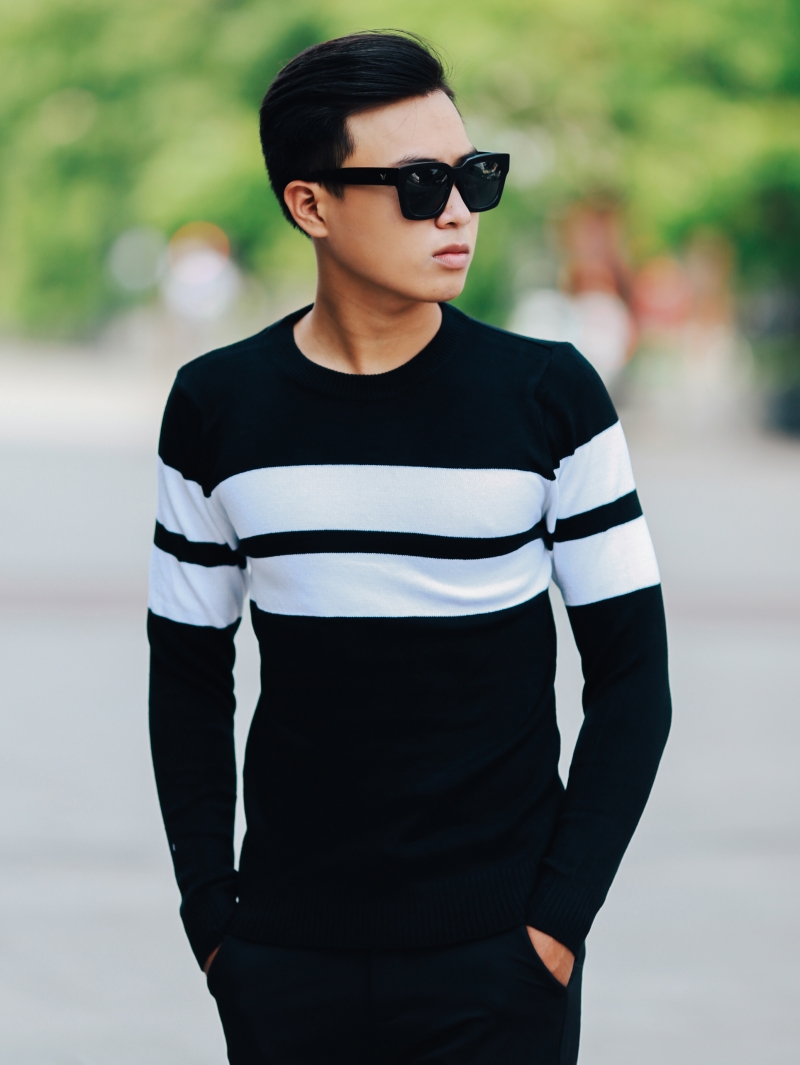 Áo len màu đen al103 - 2