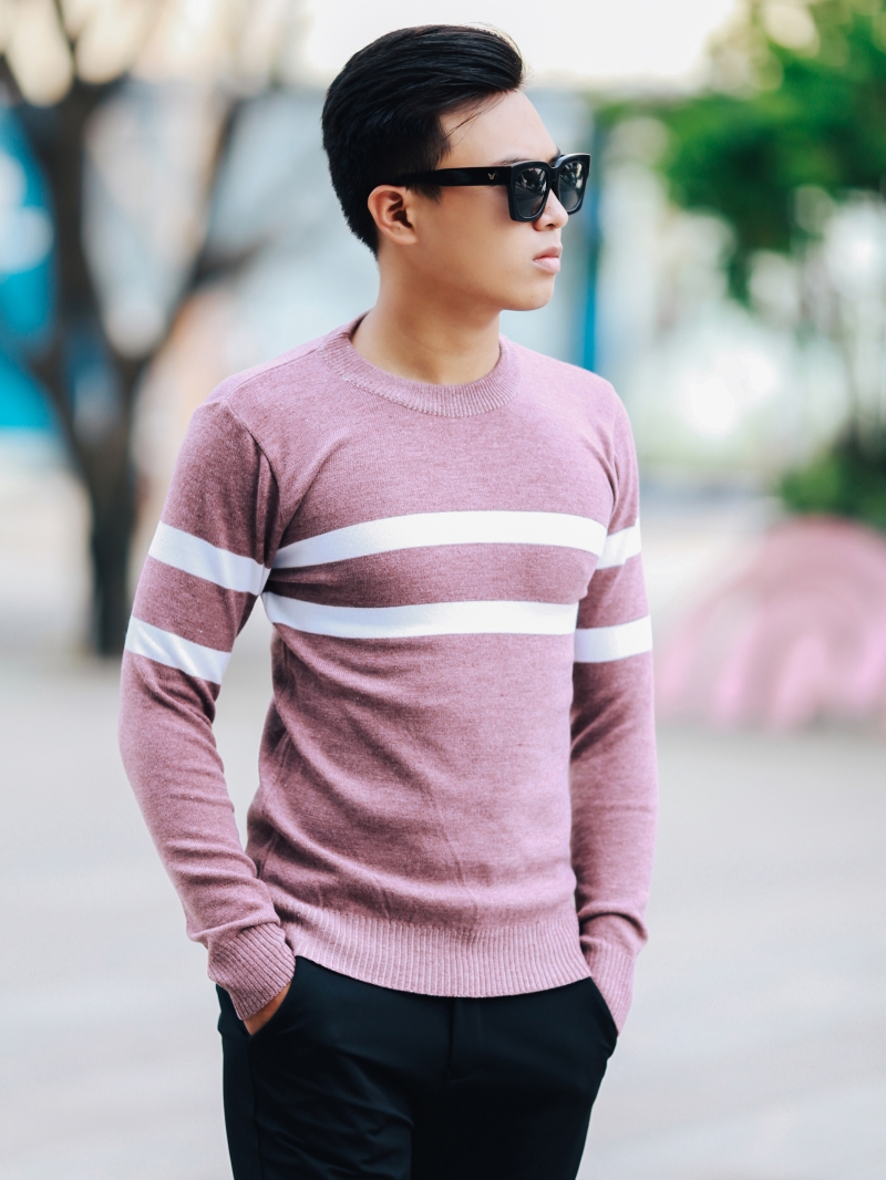 Áo len màu hồng al103 - 1