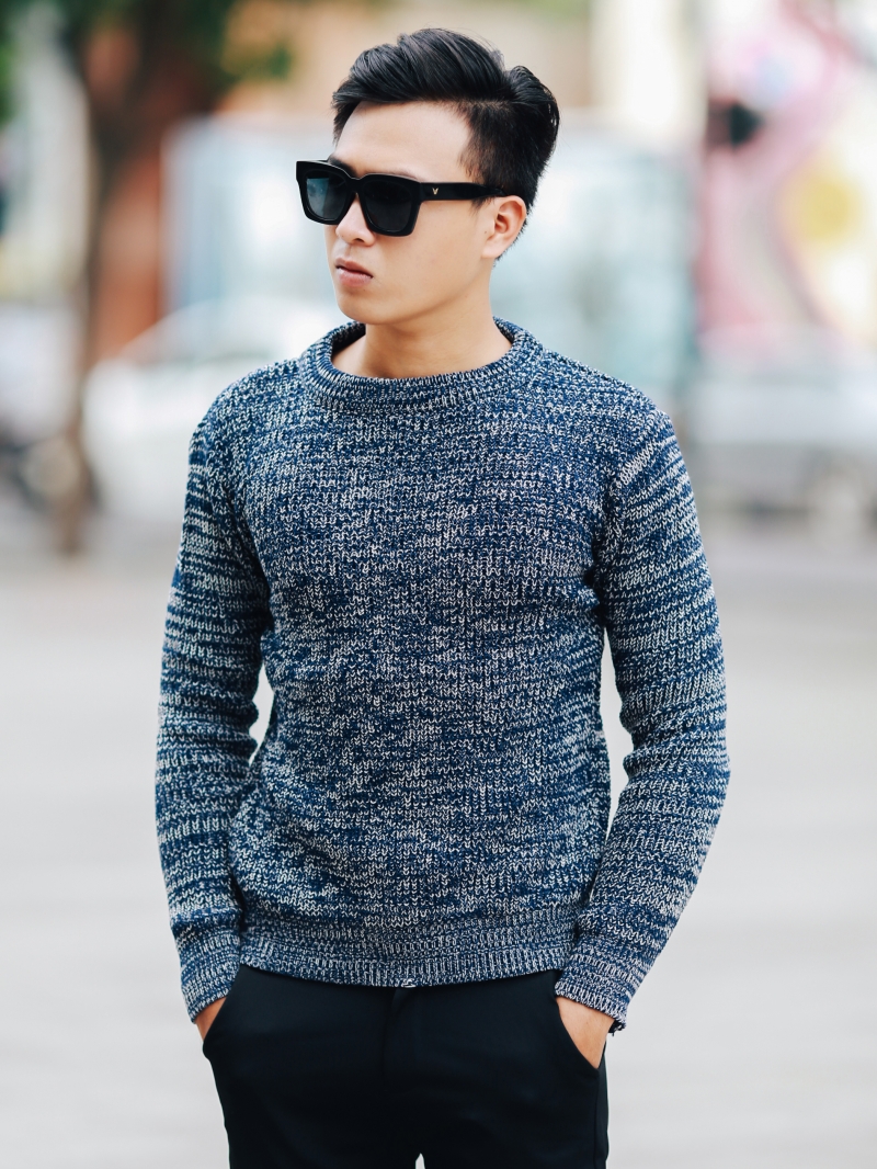 Áo len màu xanh đen al102 - 2