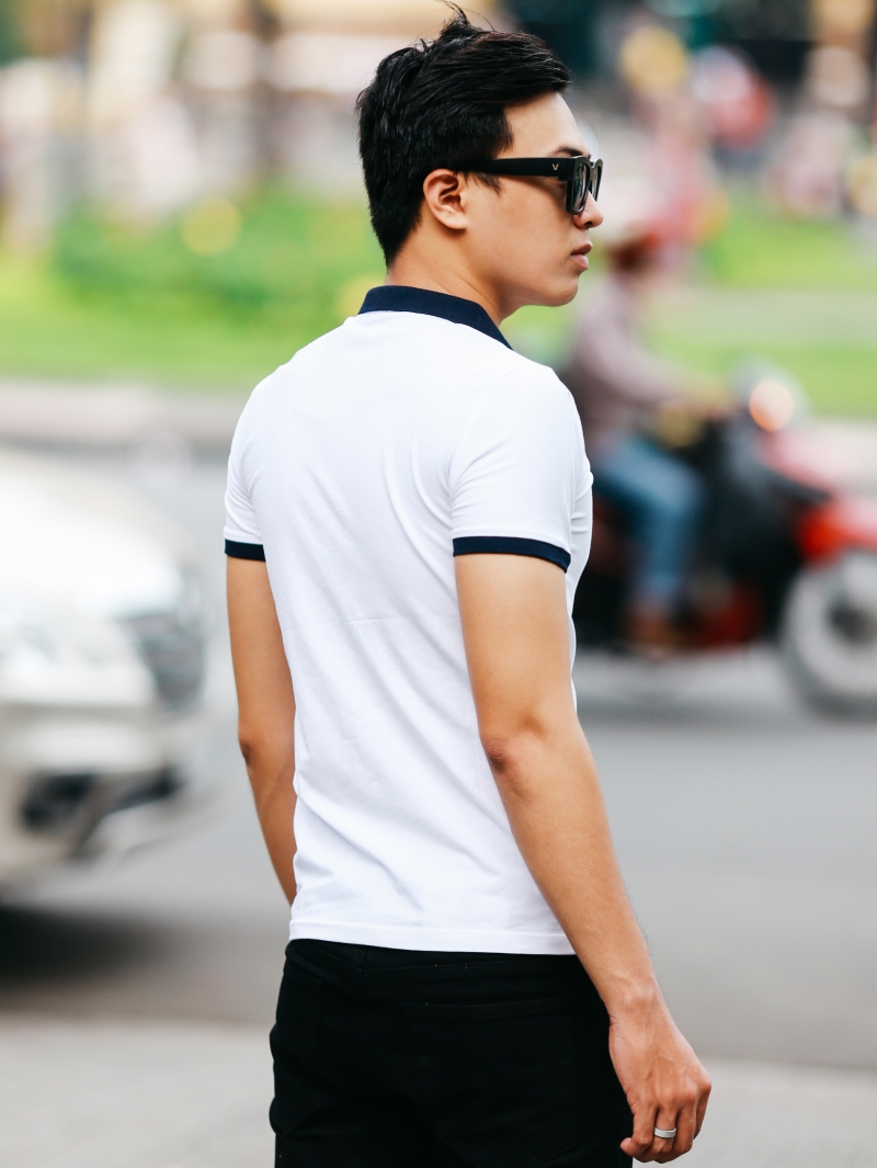 Áo thun có cổ trắng at668 - 3