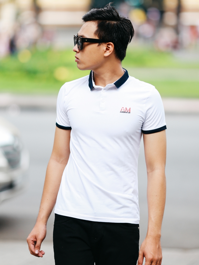 Áo thun có cổ trắng at668 - 1