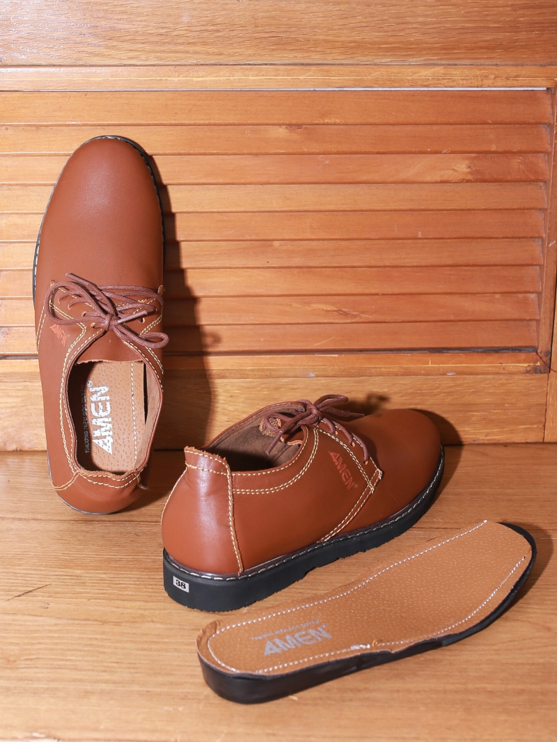 Giày boot tăng chiều cao màu bò g130 - 2
