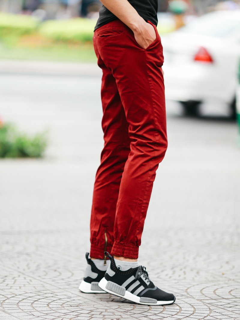Quần jogger kaki đỏ đô j06 - 2