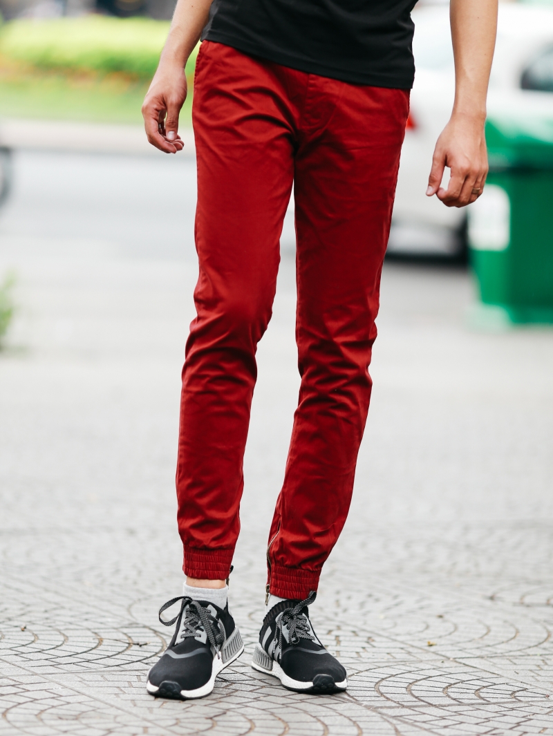 Quần jogger kaki đỏ đô j06 - 1