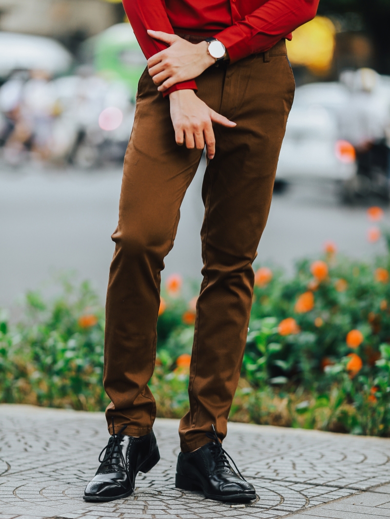 Quần kaki nâu qk163 - 1