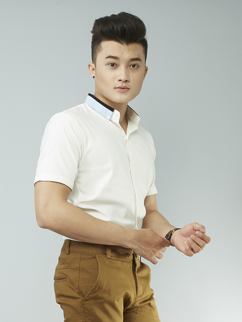 Áo sơ mi ngắn tay trắng asm869 - 2