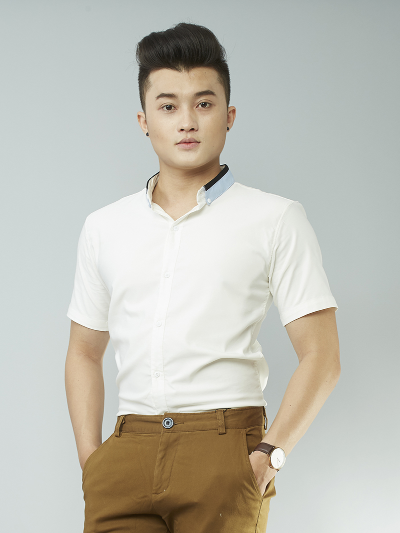 Áo sơ mi ngắn tay trắng asm869 - 1