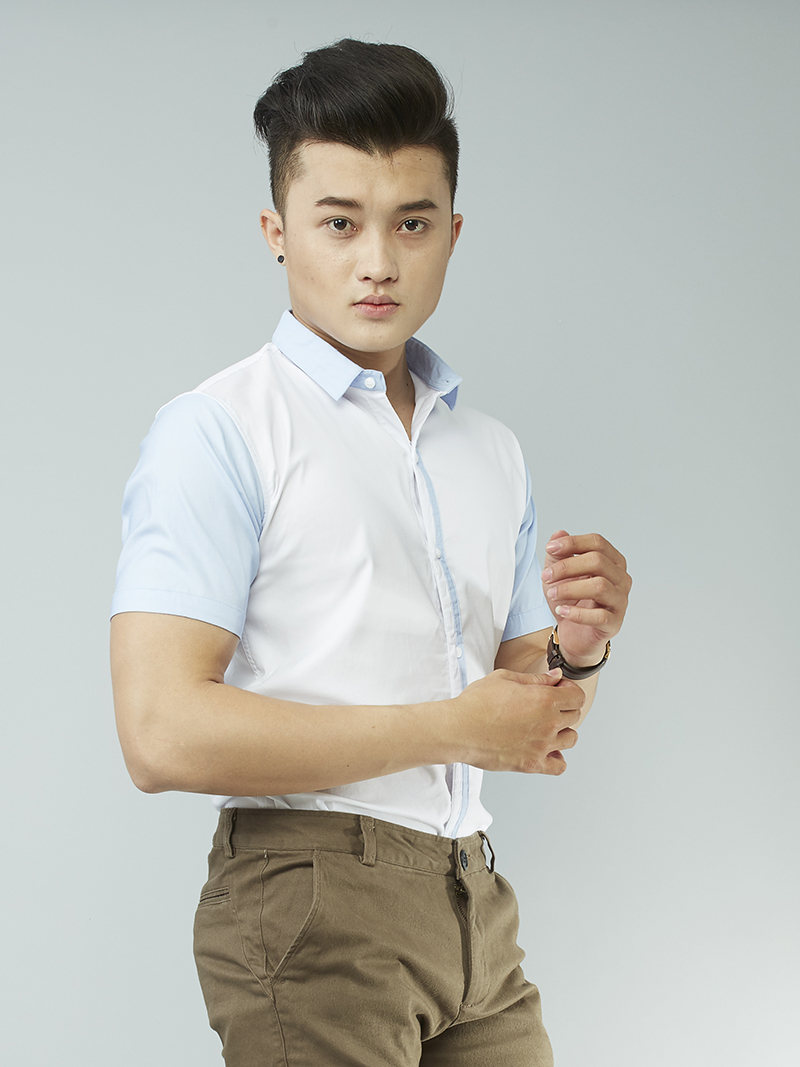 Áo sơ mi ngắn tay trắng asm870 - 2