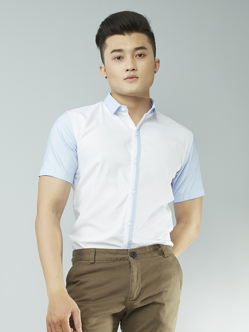 Áo sơ mi ngắn tay trắng asm870 - 1
