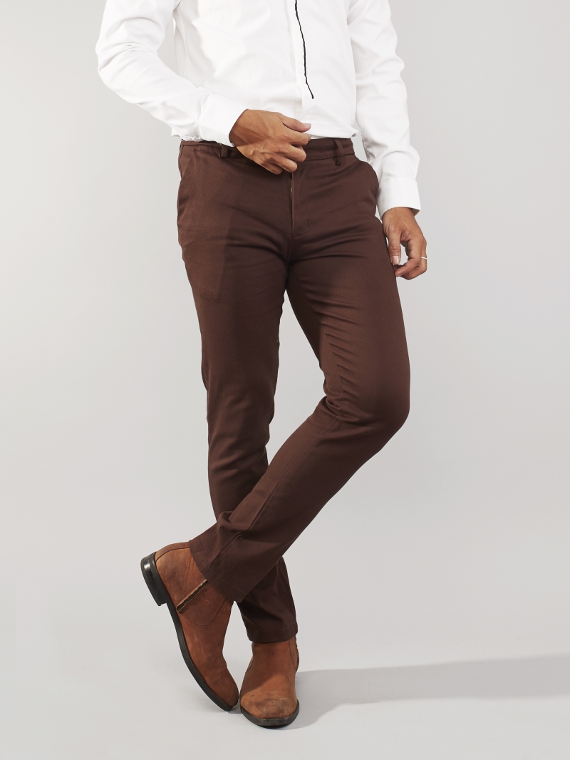Quần kaki nâu đậm qk162 - 1