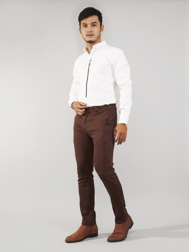 Quần kaki nâu đậm qk162 - 4