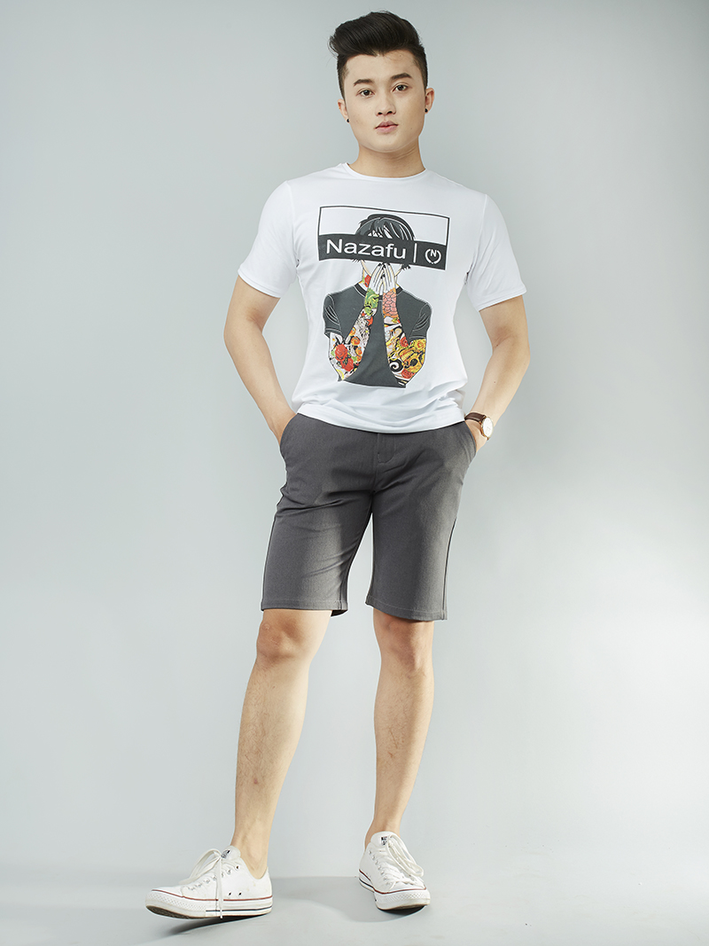 Quần short kaki xám chuột đậm qs94 - 4