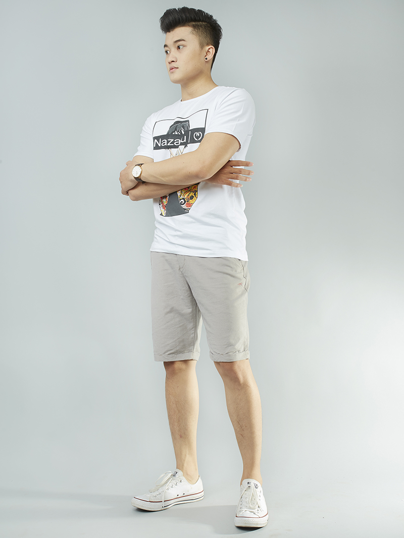 Quần short kaki xám qs101 - 4