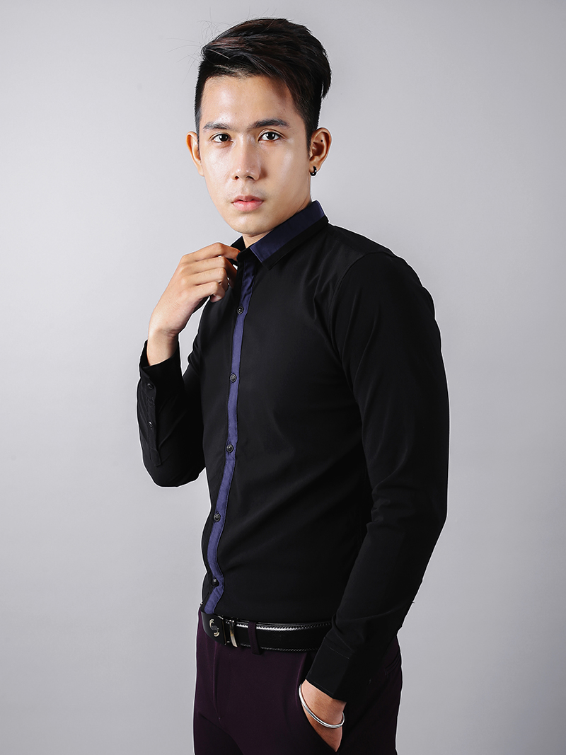 Áo sơ mi đen asm873 - 2