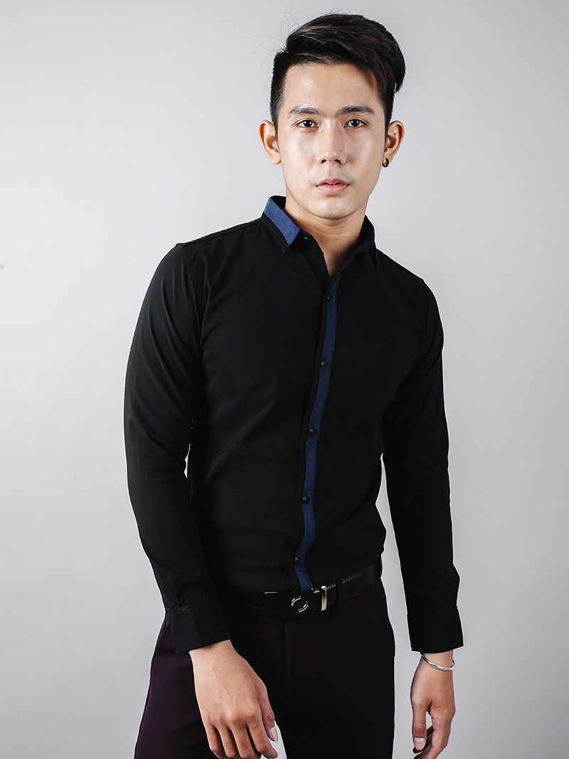 Áo sơ mi đen asm873 - 1