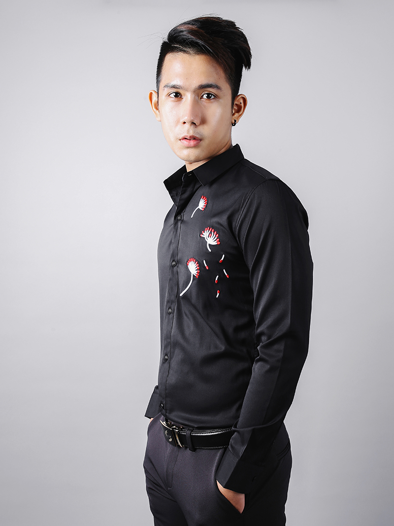 Áo sơ mi đen asm874 - 2