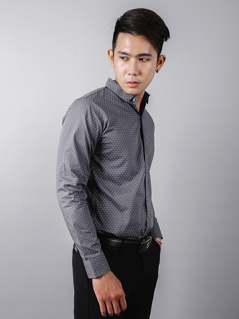 Áo sơ mi xám asm879 - 2