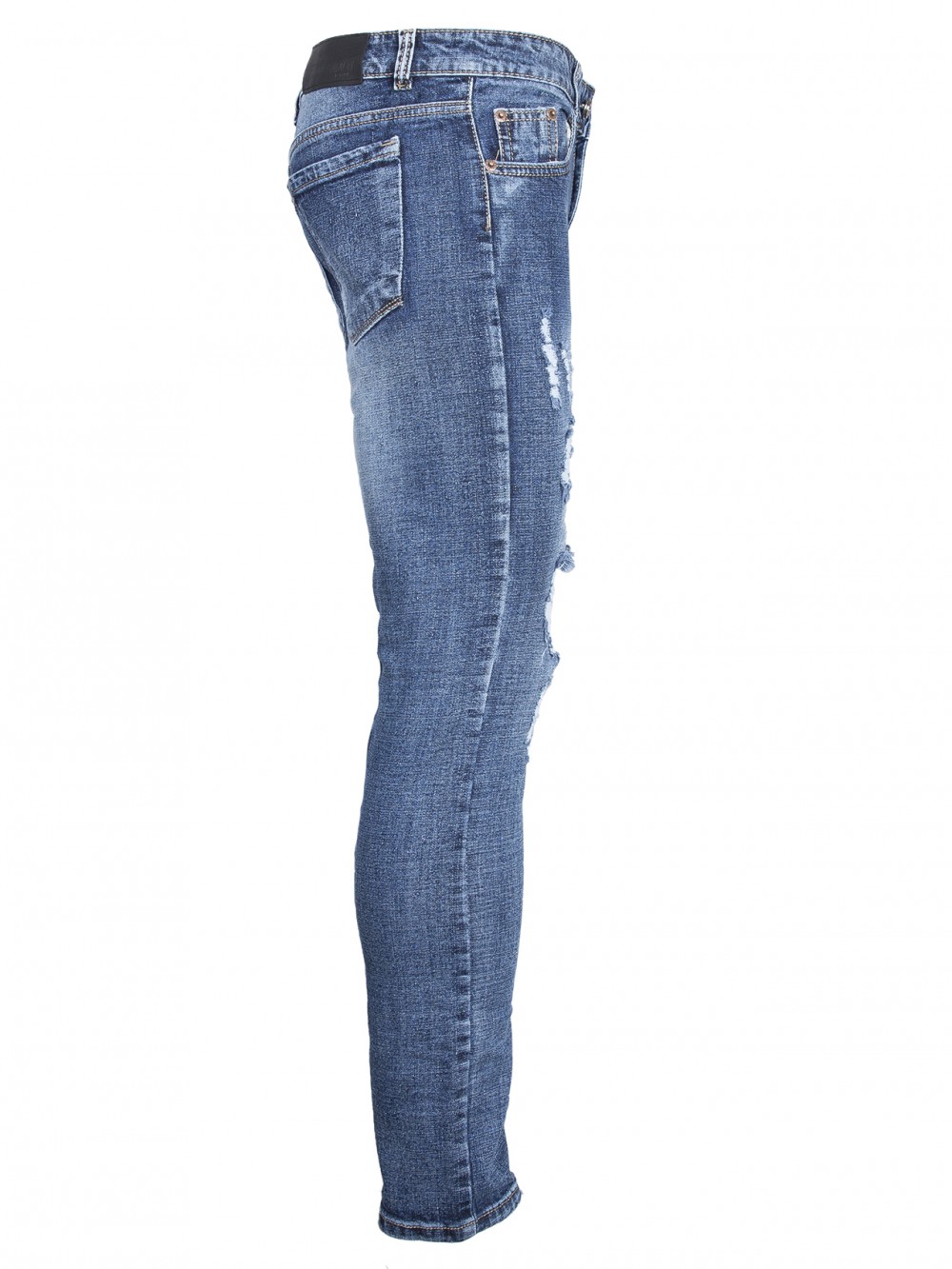 Quần jeans rách xanh đen qj1564 - 3