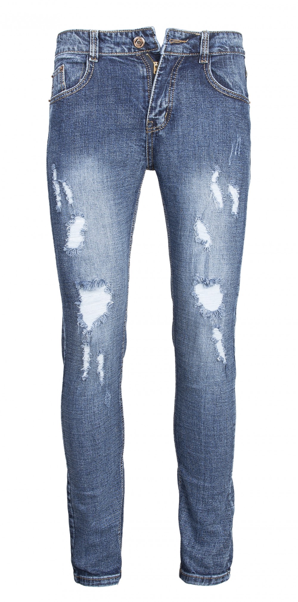 Quần jeans rách xanh đen qj1564 - 1