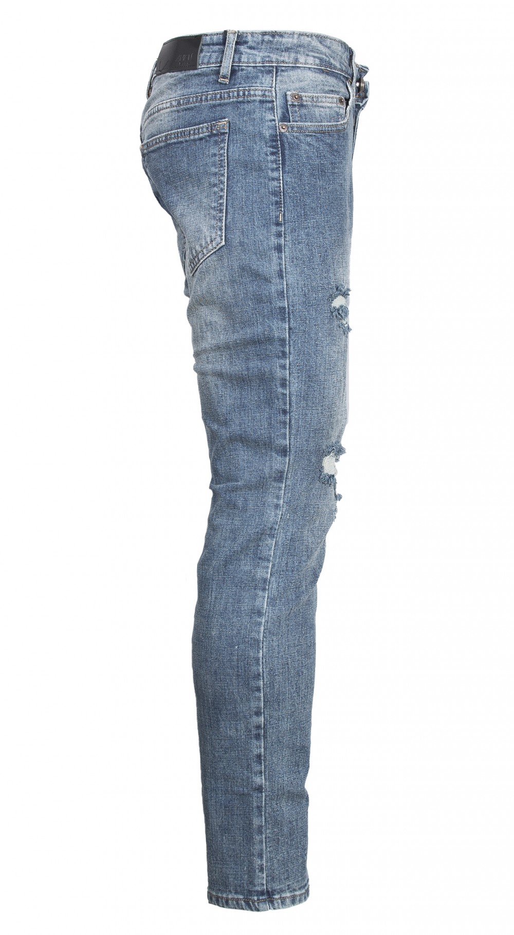 Quần jeans rách xanh rêu qj1565 - 4
