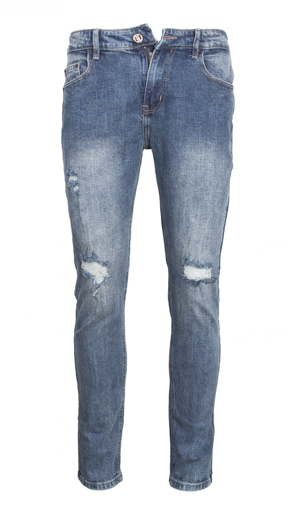 Quần jeans rách xanh rêu qj1565 - 2