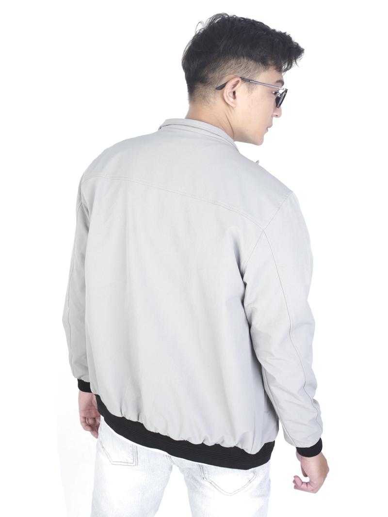 Áo khoác kaki xám trắng ak243 - 3