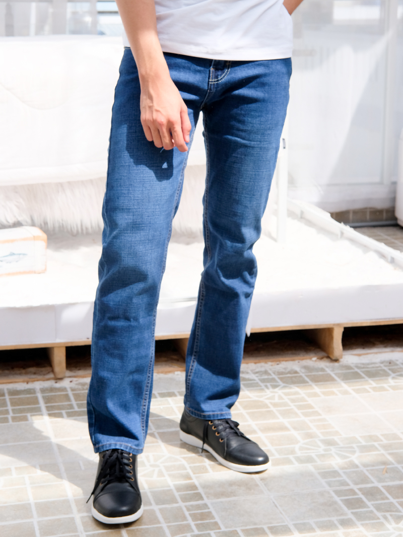 Quần jeans ống đứng xanh qj1595 - 1