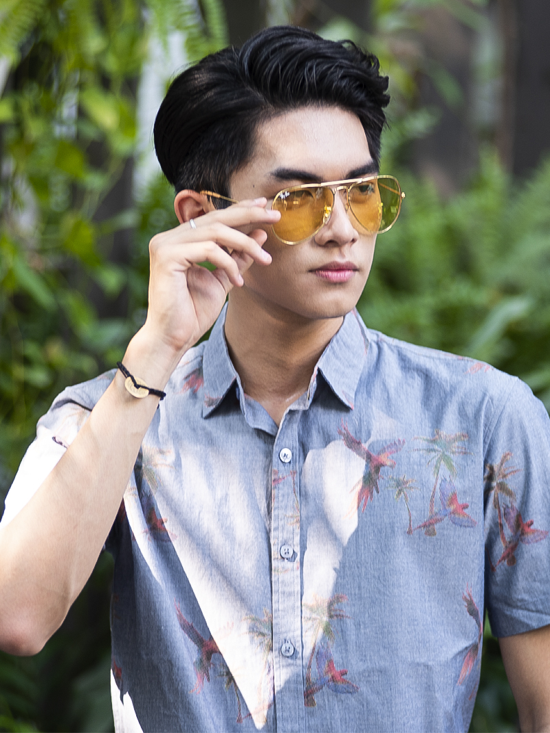 Áo sơ mi ngắn tay xám chuột asm988 - 3