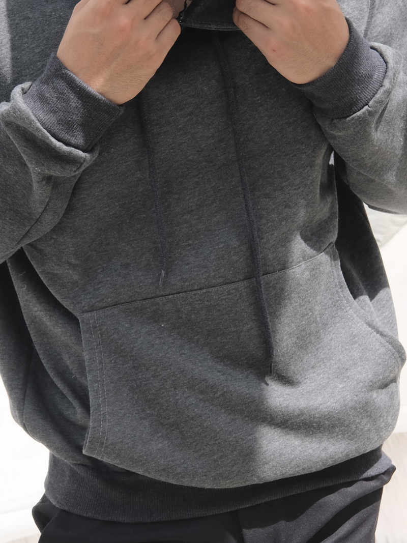 Áo khoác hoodie xám chuột ak242 - 3