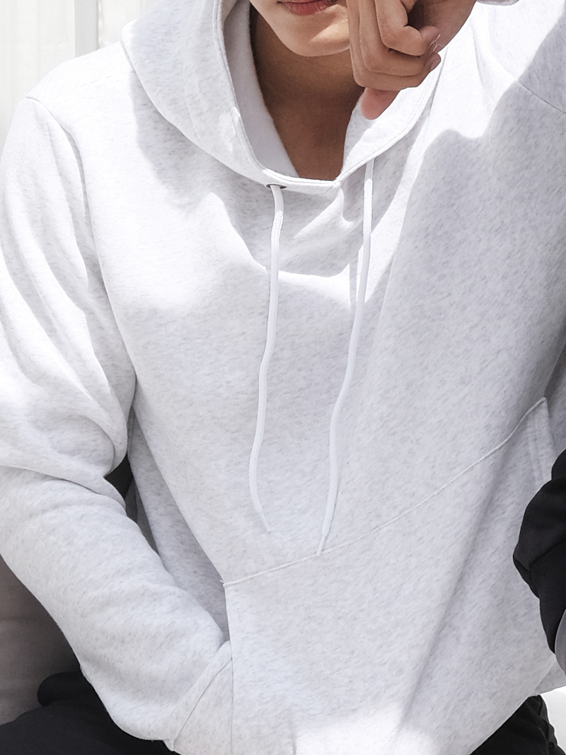 Áo khoác hoodie xám trắng ak242 - 2