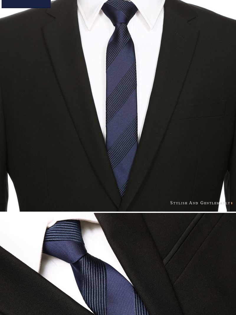 Cà vạt hàn quốc xanh đen cv170 - 2