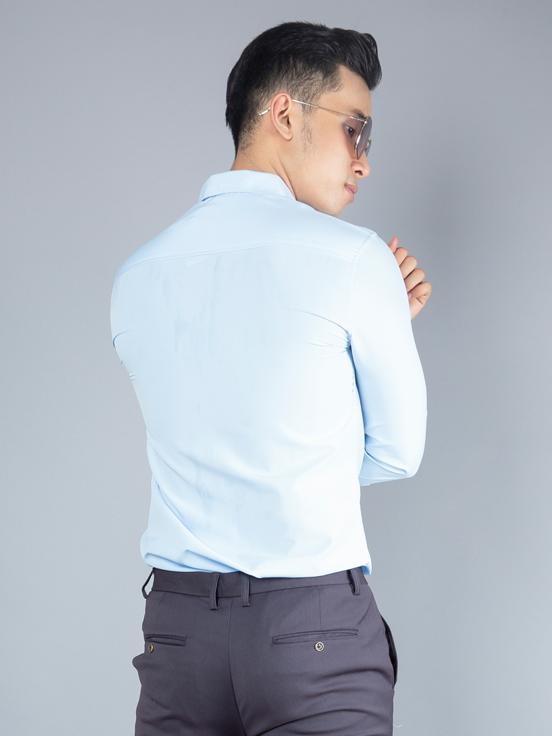 Áo sơ mi xanh da trời asm952 - 2