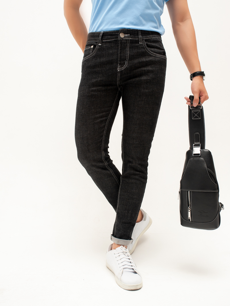 Quần jeans skinny đen qj1604 - 1