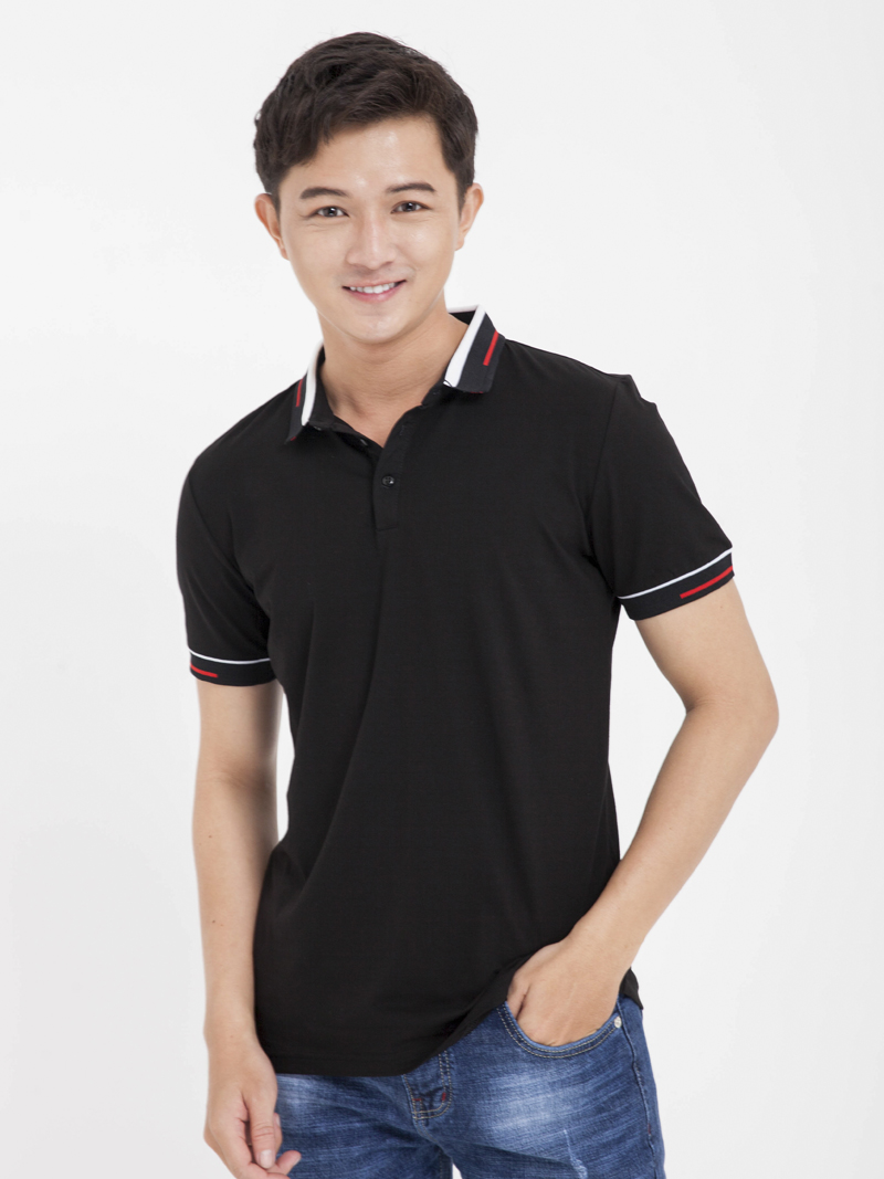 Áo thun có cổ đen at782 - 1