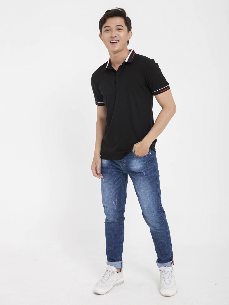 Áo thun có cổ đen at782 - 2
