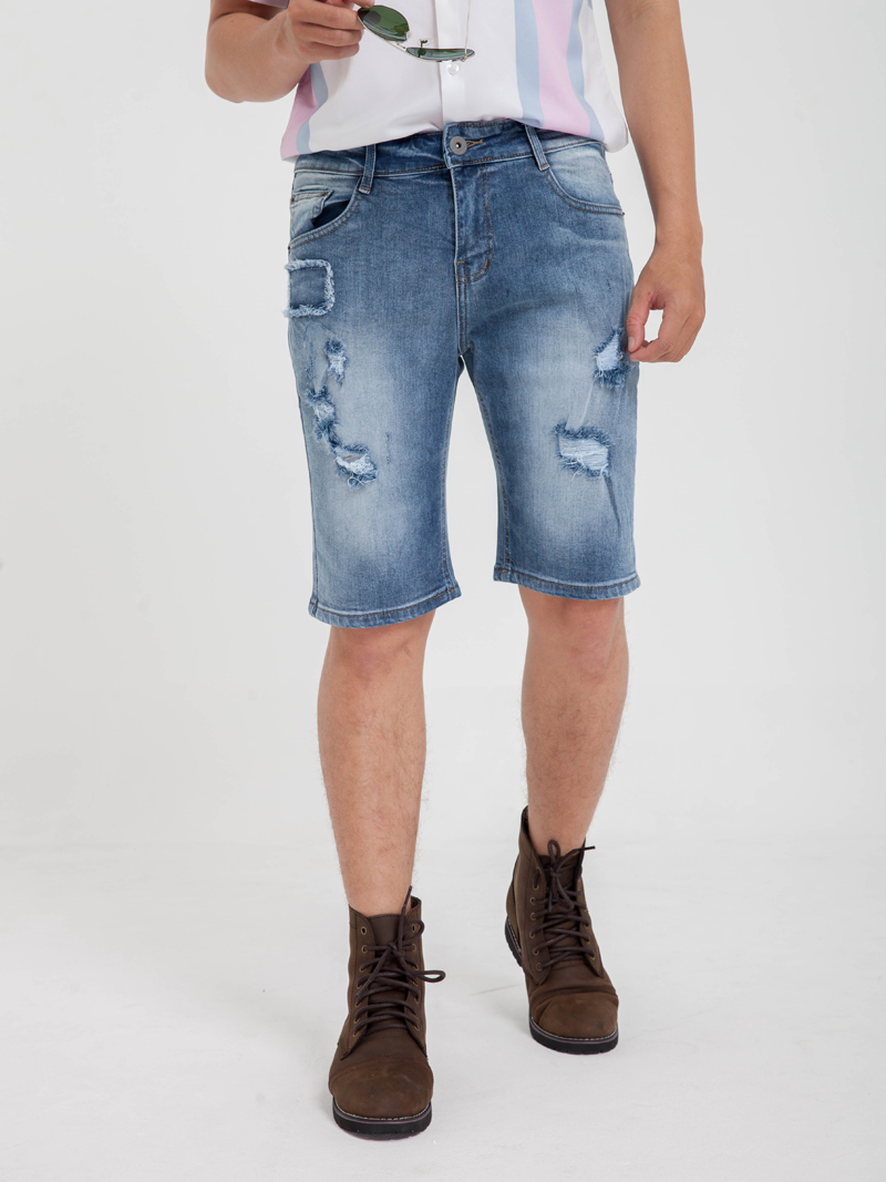 Quần short jean xanh qs159 - 1