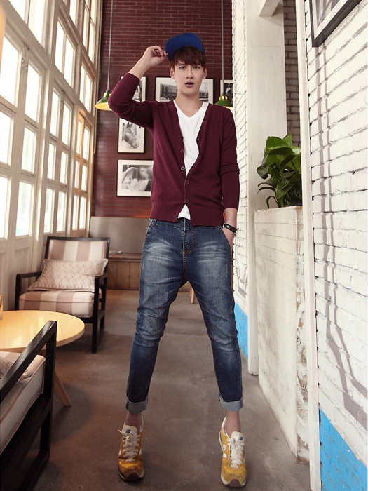 Áo Khoác Cardigan Đỏ Đô AC088