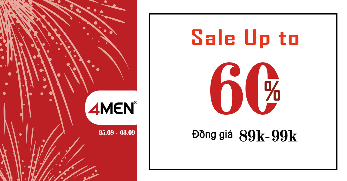 2/9 - Đồng giá 89K-99K, Sale Up to 60% toàn hệ thống