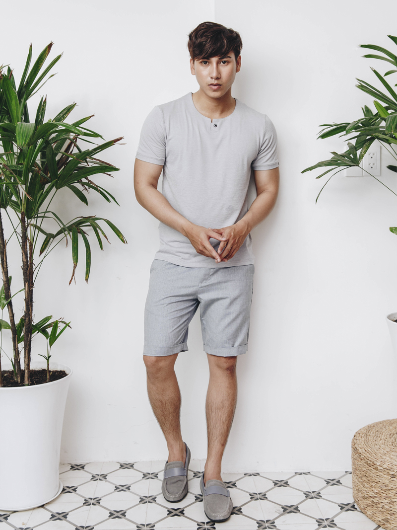 Áo Thun Cổ Tròn Xám AT796