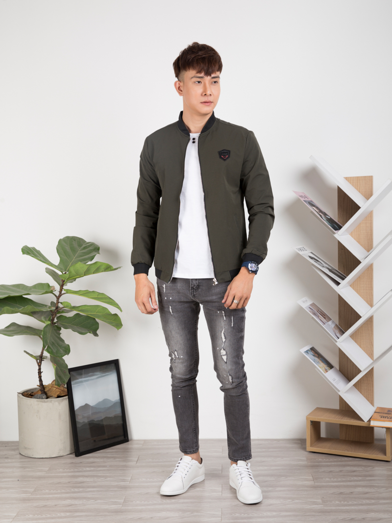 Áo Khoác Kaki Rêu AK259
