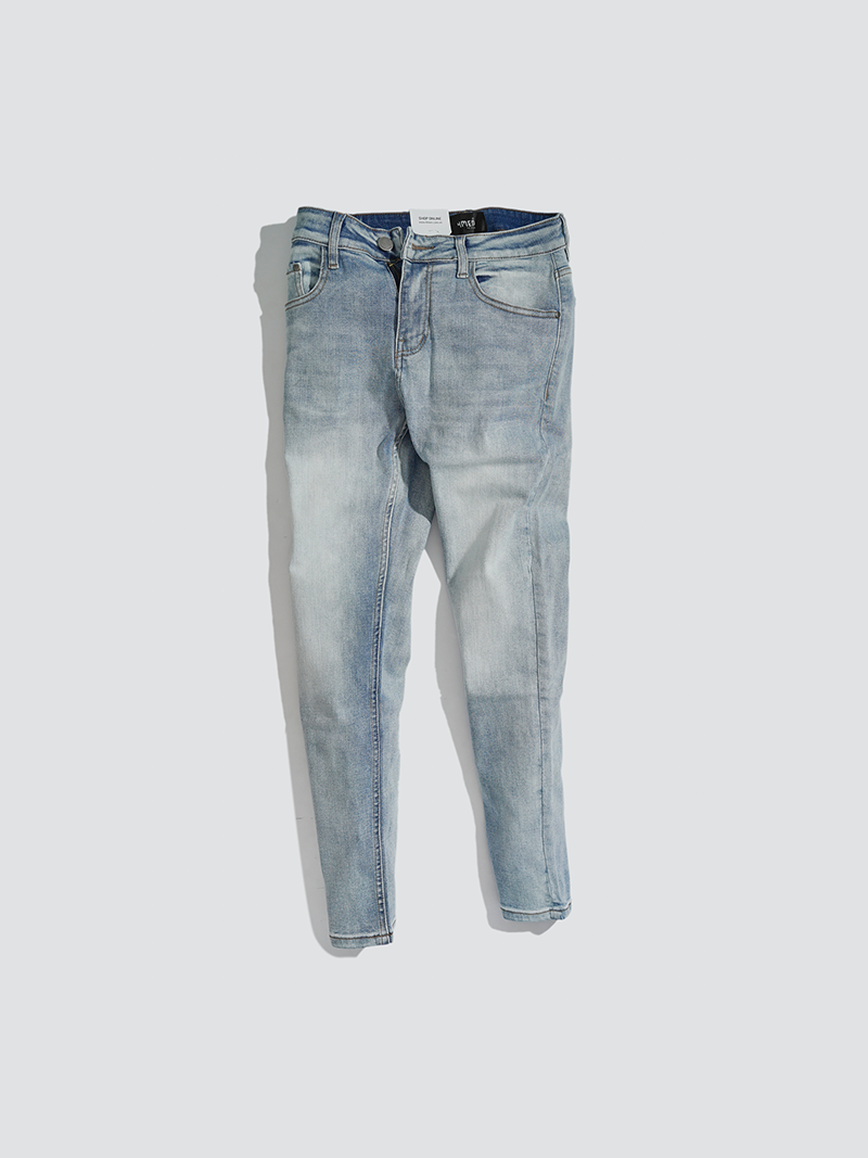 Quần Jeans Trơn Form Slimfit QJ017 Màu Xanh