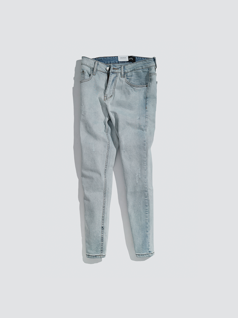 Quần Jeans Xước Form Slimfit QJ012 Màu Bạc