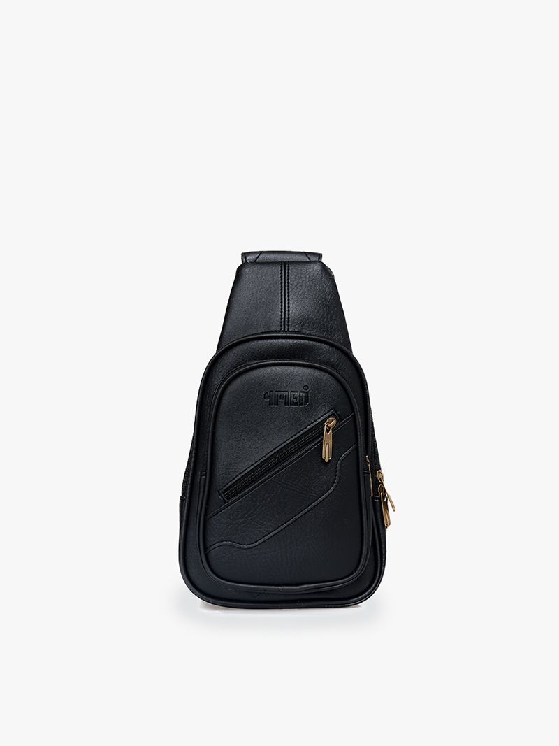  Túi đeo chéo dây kéo xéo đen TX006