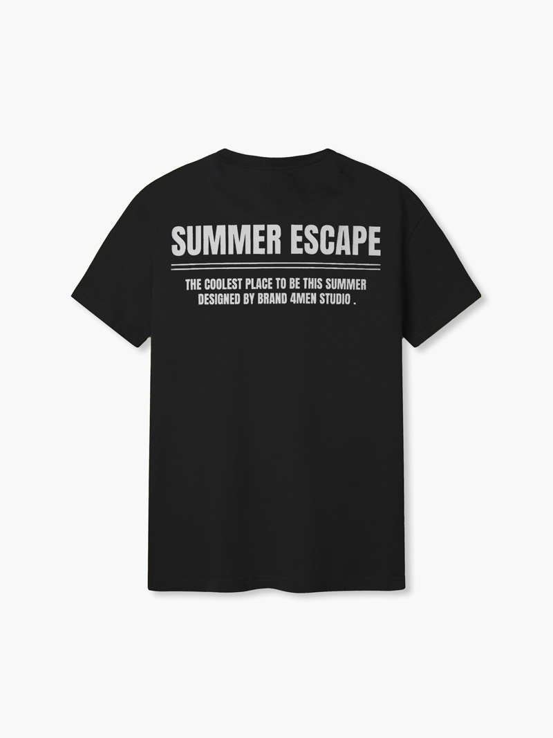 Áo Thun Regular Summer Escape AT075 Màu Đen