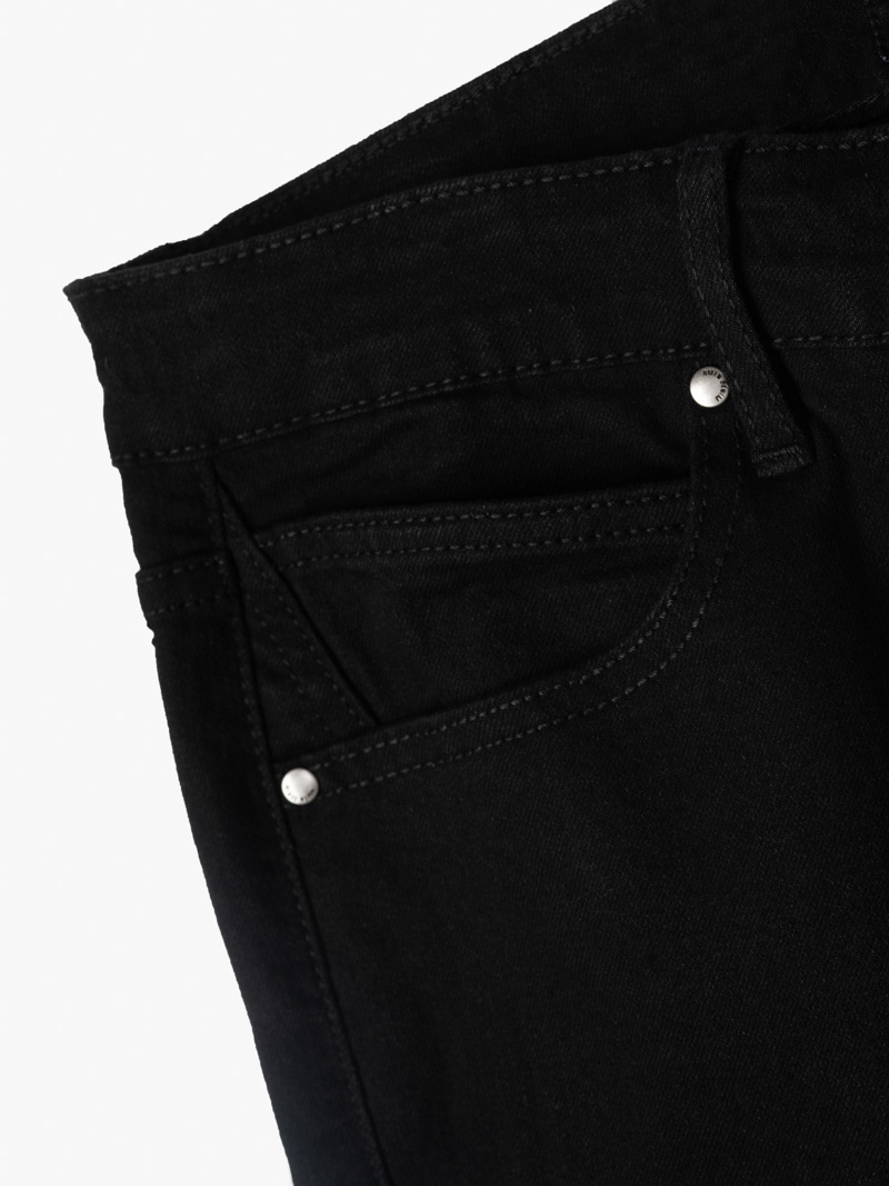 Quần Jeans Đen Regular Rã túi QJ079 Màu Đen