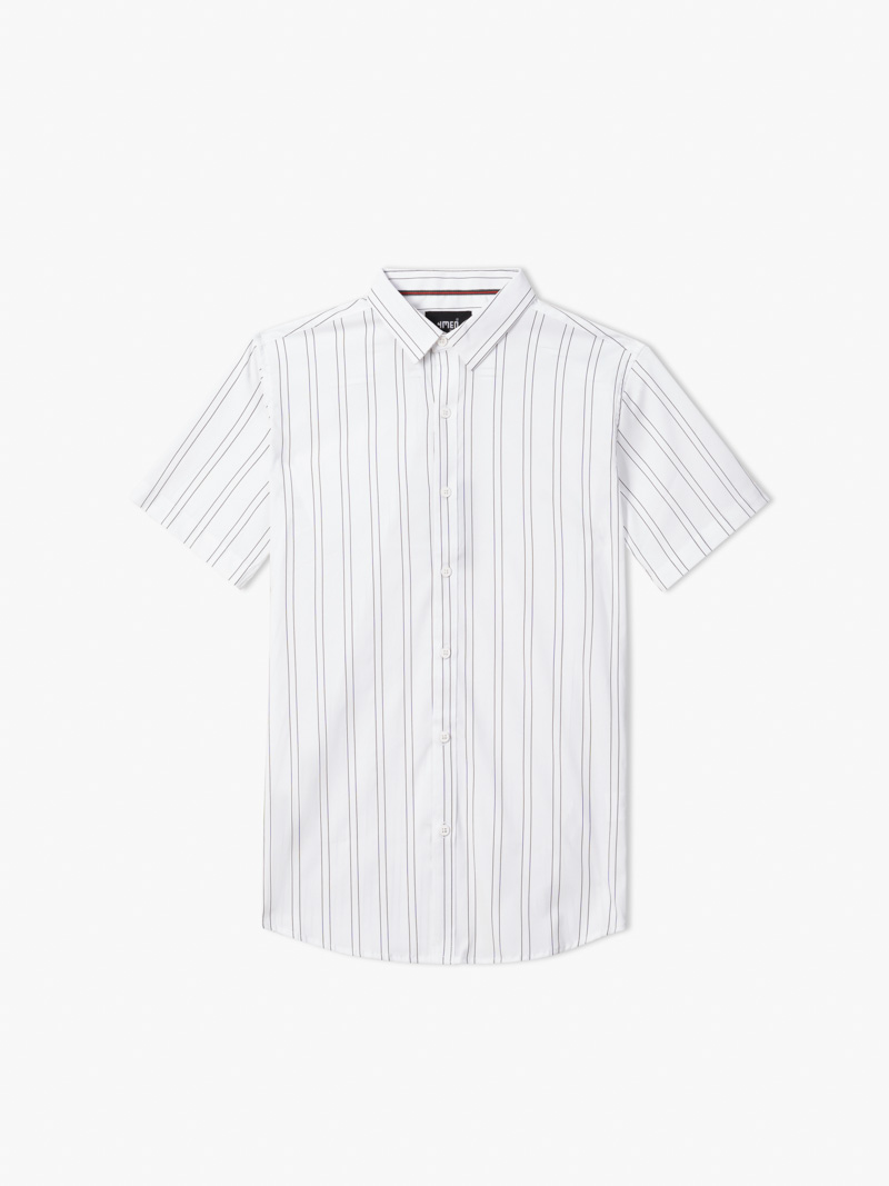 Áo Sơ Mi Sọc Slimfit Viền Màu SM128